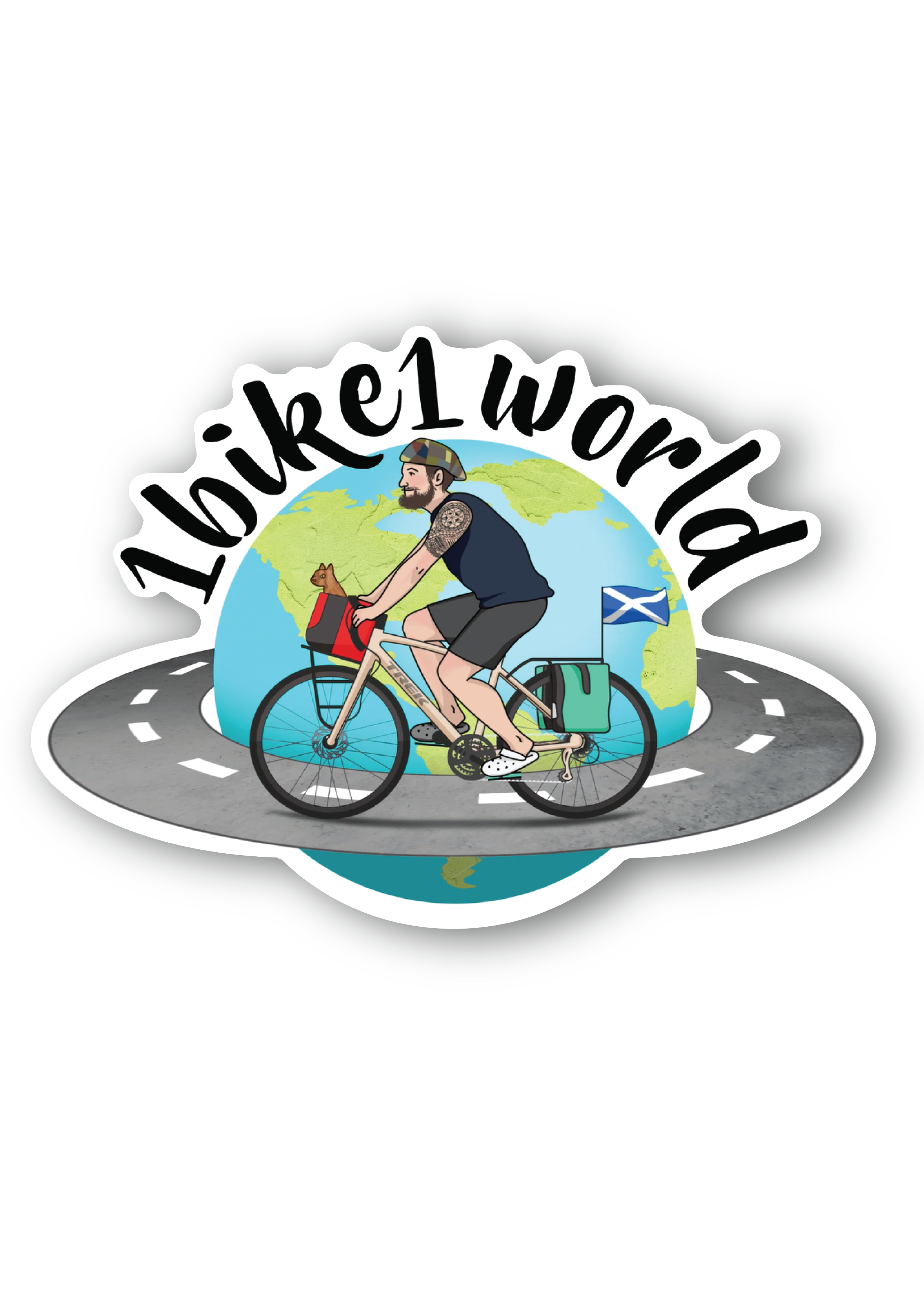 1bike1world Sticker 1bike1world